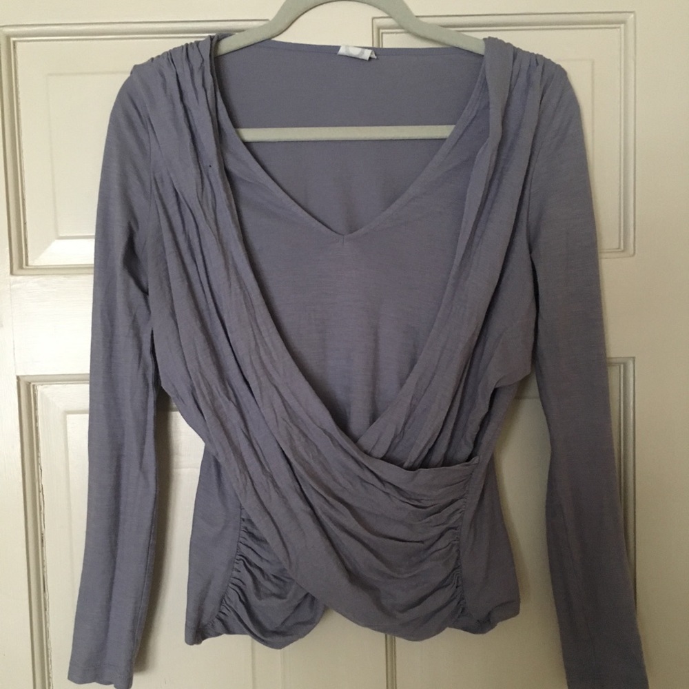 Anthropologie Wrap Longsleeve Top